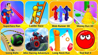 Superhero, Run Mini Racing, Runner Heroes, Cat Runner, Hill Climb Racing, Going Balls, Metroland...