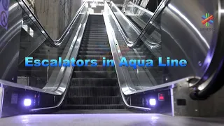 Escalators in Aqua Line  #MumbaiMetroLine3 #Line3in2023 #MumbaiUnderground