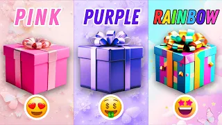 Choose your gift 🎁💝🤩🤮 3 gift box challenge|| Pink, Blue & Black #giftboxchallenge #pinkvsbluevsgold