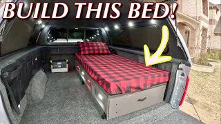 TRUCK CAMPER BUIILD PART 1: How to build the bed platform - Start to Finish