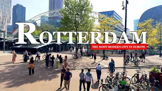 Rotterdam Netherlands 4K walking Tour  (part 2 )