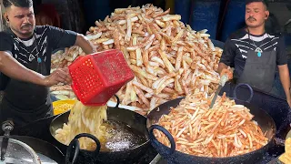 French Fries Making Factory! How McDonald's & Chicago Flavour Fries Are Made? Street Food Aloo Chips