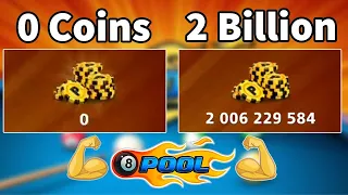 From 0 To 2 Billion Coins 💪 One video Open All Tables 8 ball pool