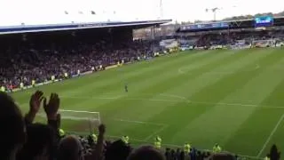 Fan on pitch Portsmouth FC