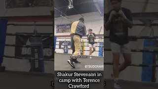 Shakur Stevenson in camp with Terence Crawford