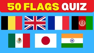 Guess The 50 Flags Quiz | How Many Do You Know? 🤔 🌎