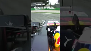 How normal F1 drivers overtake VS How Max Verstappen overtakes
