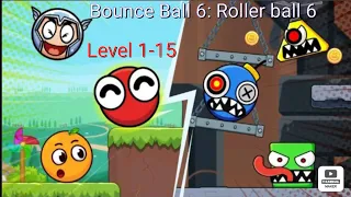 Bounce Ball 6: Roller Ball 6 Game play walkthrough| Level 1-15 #subscribe #game #gameplay