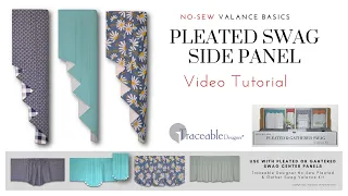 Traceable Designer No-Sew Pleated Swag Side Panels - Video Tutorial #swag #valance #diy #homedecor