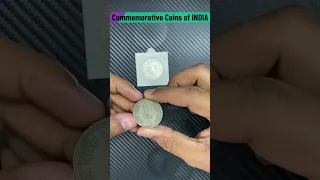 10 Rupee Gandhi Silver Coin & Indira Gandhi's 5 Rupee Coin | Commemorative Coins