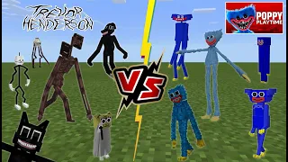 Huggy Wuggy Poppy Play Time VS Trevor Henderson Creatures (HUGGY WUGGY REVENGE!!) Minecraft PE