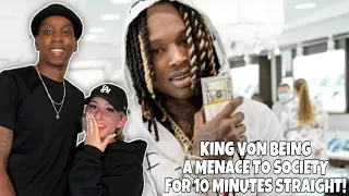 R.I.P. KING VON | King Von Being A Menace To Society For 10 Minutes Straight REACTION