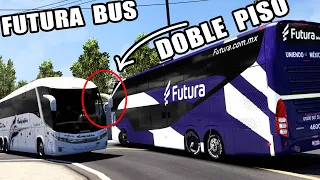 BUS DOBLE PISO de FUTURA Ejecutivo VOLVO 9800 DD Ruta Mexico American Truck Simulator