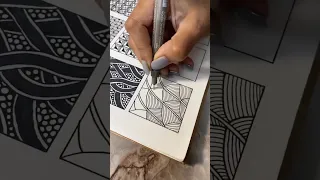 Zentangle pattern ✨ #zentangle #zentangleart #zentanglepatterns #zendoodles #zentanglepatterntutoria