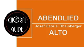 Abendlied - ALTO | JG Rheinberger