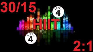 HIIT Music Track – Level 4 – 30/15, 20mins – PLUS VOICE PROMPTS