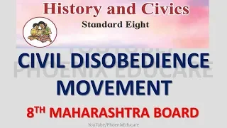 Civil Disobedience Movement - Modern Indian History -  8th Maharashtra State Board History Videos