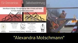 Alexandra Motschmann auf der Großdemo "Für Grenzenlose Selbstbestimmung" am 6.2.2021