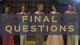 50th MISS UNIVERSE - Top 5 FINAL QUESTIONS!