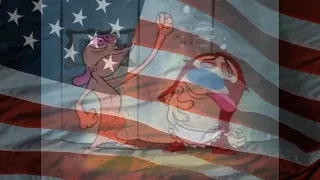 Ren Gets Older And Stimpy Throws Up Cake vocoded in Star Spangled Banner