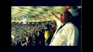 EURO 2012 "Olimpiyskiy" stadium in Kyiv  - English fans sing national anthem