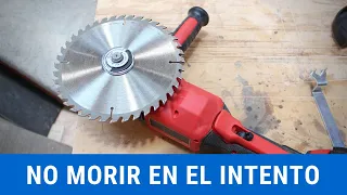 Cortar madera con esmeril o amoladora