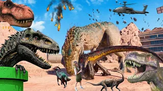 Giant T-rex Attack Scene Ever #11 |T-rex Chase 2024 | Jurassic Park Fan-Made Film |Dinosaur@Ms.Sandy