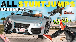 GTA 5 All Stunt Jump Speedrun Challenge! - Sub 30 Minutes or Bust!