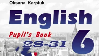 Карпюк 6 Unit 1 Lesson 2 Vocabulary & Speaking Сторінки 28-31 Відеоурок