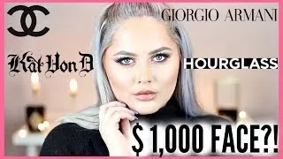 FULL FACE USING MOST EXPENSIVE MAKEUP - WORTH THE HYPE?! | sophdoesnails
