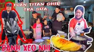 Bất ngờ với BÁNH XÈO NHÍ khi Tuấn Titan lấy MOTO Ship Trà Sữa trực tiếp đến Quán và bữa ăn ấm áp