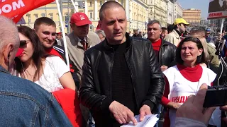 Сергей Удальцов о Навальном, Грудинине и своём митинге 6 мая на Суворовской пл. С субтитрами.