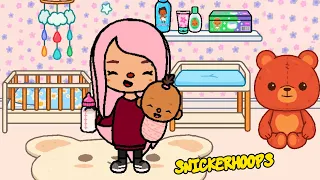 ABANDONED BABY Part 3 | Snicker Hoops DECORATES NURSERY for  BABY FOUND on her DOORSTEP | TOCA BOCA