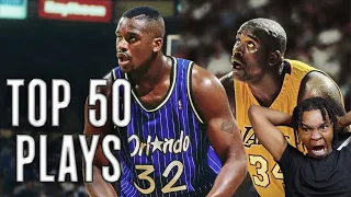 LEBRON Fan Reacts To Shaquille O'Neal TOP 50 CAREER PLAYS For The First Time