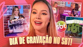 MOSTREI TUDO DE UM DIA DE GRAVAÇÃO NO SBT! 😱😍