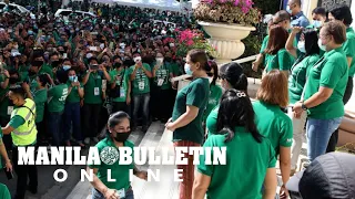 Vice President-elect Sara Duterte joins the city government employees for the last time