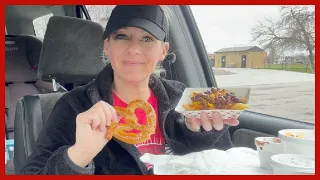 EATING TACO FRIES & SOFT PRETZEL MUKBANG | Angie's Life