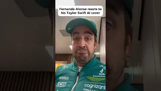 Fernando Alonso reacts to his Taylor Swift AI cover 😭 #f1 #f1shorts