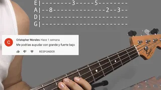 Grande y Fuete Tutorial bajo (bass) Cover Miel San Marcos