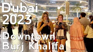 Dubai City Walking Tour 4K | Dubai Fountain, Burj Khalifa, Downtown Dubai | United Arab Emirates 🇦🇪