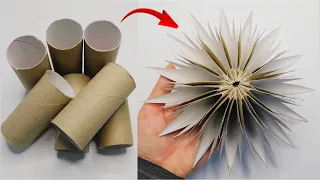 Amazing Paper Star DIY / Easy Toilet Paper Roll Crafts / Handmade Recycled Decoration Idea