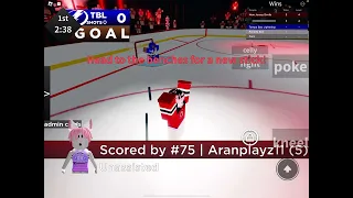 New Jersey Devils goal horn and song in hockey noobs (Roblox game)