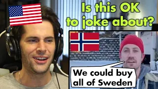 American Reacts to Norwegians Making Fun of Sweden (funny)