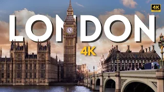 LONDON 4K Video 60FPS Ultra HD With Soft Piano Music | Google Earth | Virtual 4K | Relaxing Music