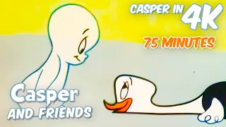 Hungry Hungry Ostrich 🍎😍 | Casper and Friends in 4K | 75 Minute Compilation | Cartoons For Kids