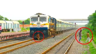 Live Accident !! Speedy Train Hits Cow and a man || PialM 2020