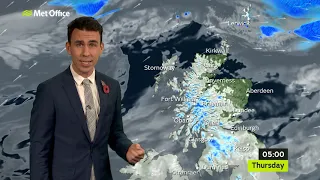 Wednesday afternoon Scotland forecast - 04/11/20