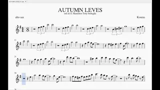 AUTUMN LEAVES alto sax backing track