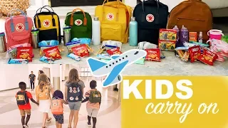 WHAT TO PACK: KIDS CARRY ON || Flying with 7 Kids!