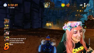 Beginner Tip! Dragon Mines How to get around spiral turn without crashing CTR Crash Nitro Tutorial